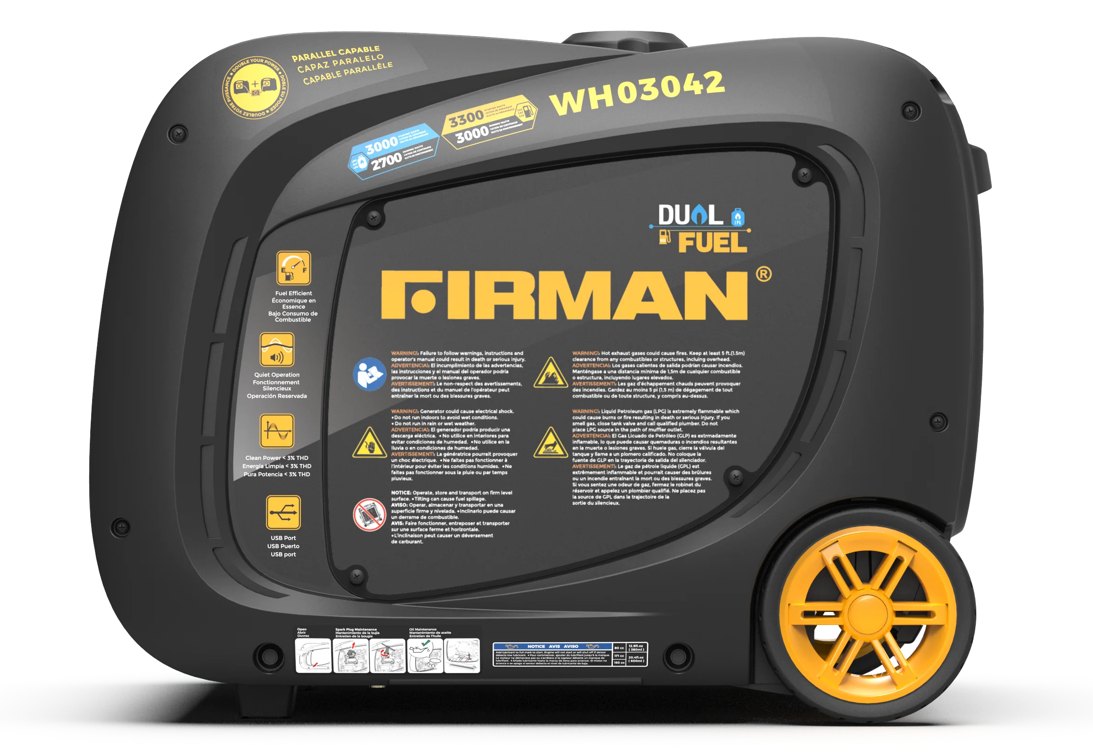 Firman WH03042 3,000 W Inverter Generator, Dual Fuel